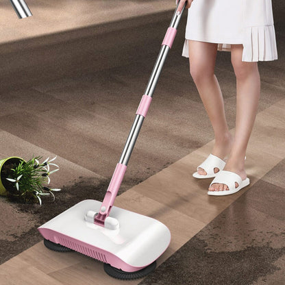 Hand Push Sweeper Household Broom Dustpan Mop Floor