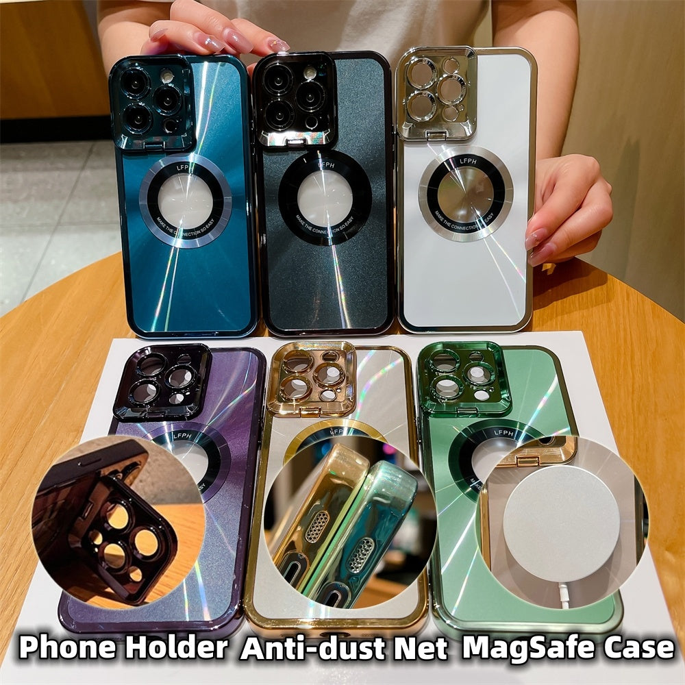 Electroplated Phone Case Luxury Plating CD Pattern Magsafe