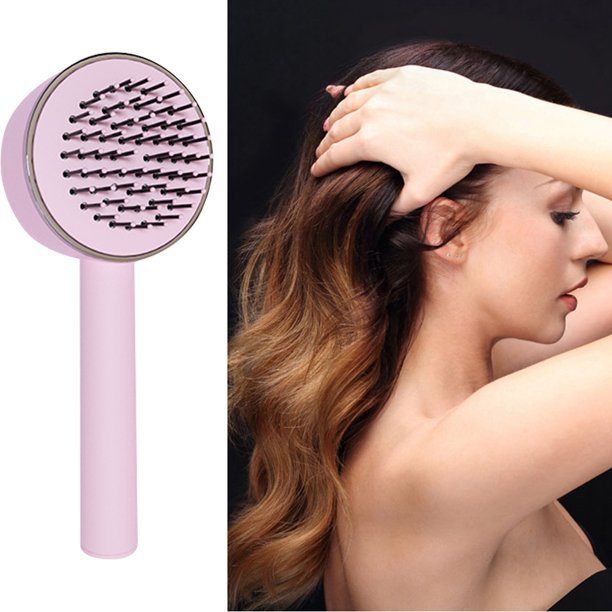 3D Air Cushion Massager Brush With Retractable Bristles Self Cleaning Hair Brush Massage One-key Self-cleaning Hair Brush Anti-Static Airbag Massage Comb For Women Curly Hair Brush