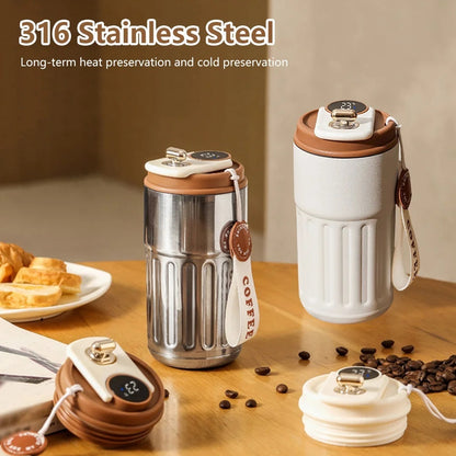 Smart Digital Thermal Bottle  Coffee Mug